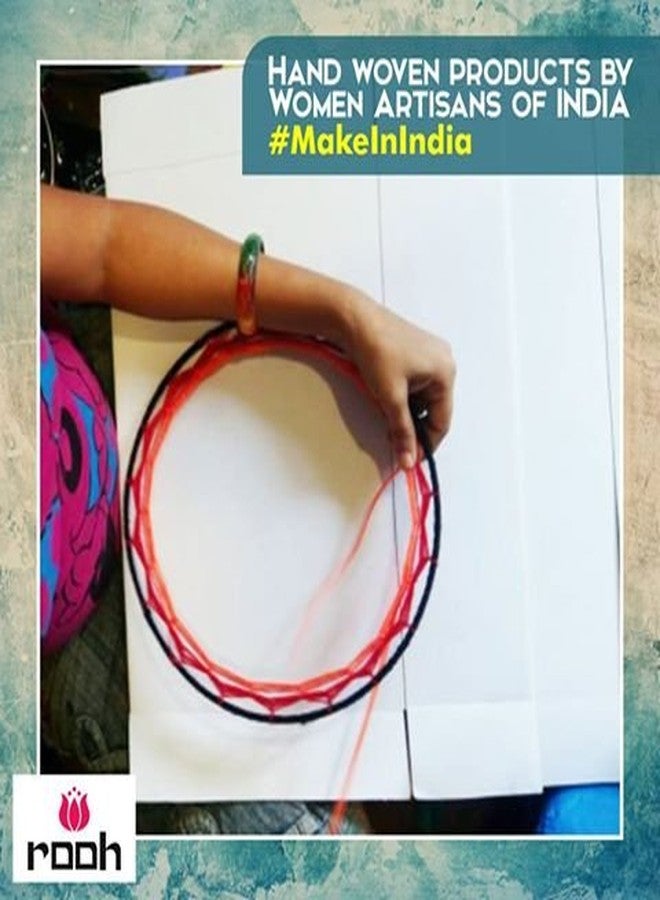 Rooh Dream Catcher~ Sparkle Light with Batter Operated LED Lights ~ Handmade Hangings for Positivity ( Can be Used as Home Decor, Gift, Wall Hangings, Meditation Room, Yoga Temple, Wind Chime & Feather Car Hanging ) - Image 5